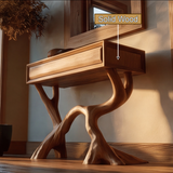 Zoraviel Sculpted Solid Wood Console Table SPA958478
