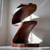 Zorenth Handcrafted Solid Wood Record Player Stand - Timberustic Record Player Stand With Storage