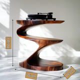 Zorenth Handcrafted Solid Wood Record Player Stand - Timberustic Record Player Stand With Storage