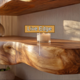 Zorvane Live Edge Solid Wood Floating Shelf SPA947232 - Timberustic Floating Shelf