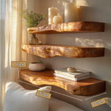 Zorvane Live Edge Solid Wood Floating Shelf SPA947232 - Timberustic Floating Shelf
