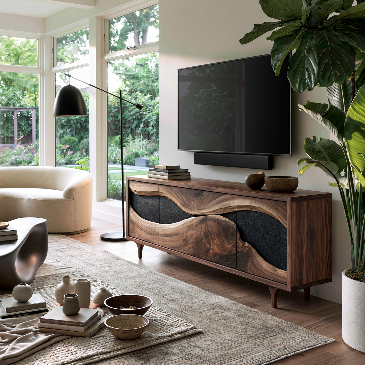 Zorvane Live Edge Solid Wood TV Cabinet - Timberustic TV Cabinet