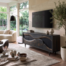 Zorvane Live Edge Solid Wood TV Cabinet Black - Timberustic TV Cabinet