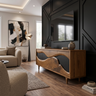 Zorvane Live Edge Solid Wood TV Cabinet Brown - Timberustic TV Cabinet