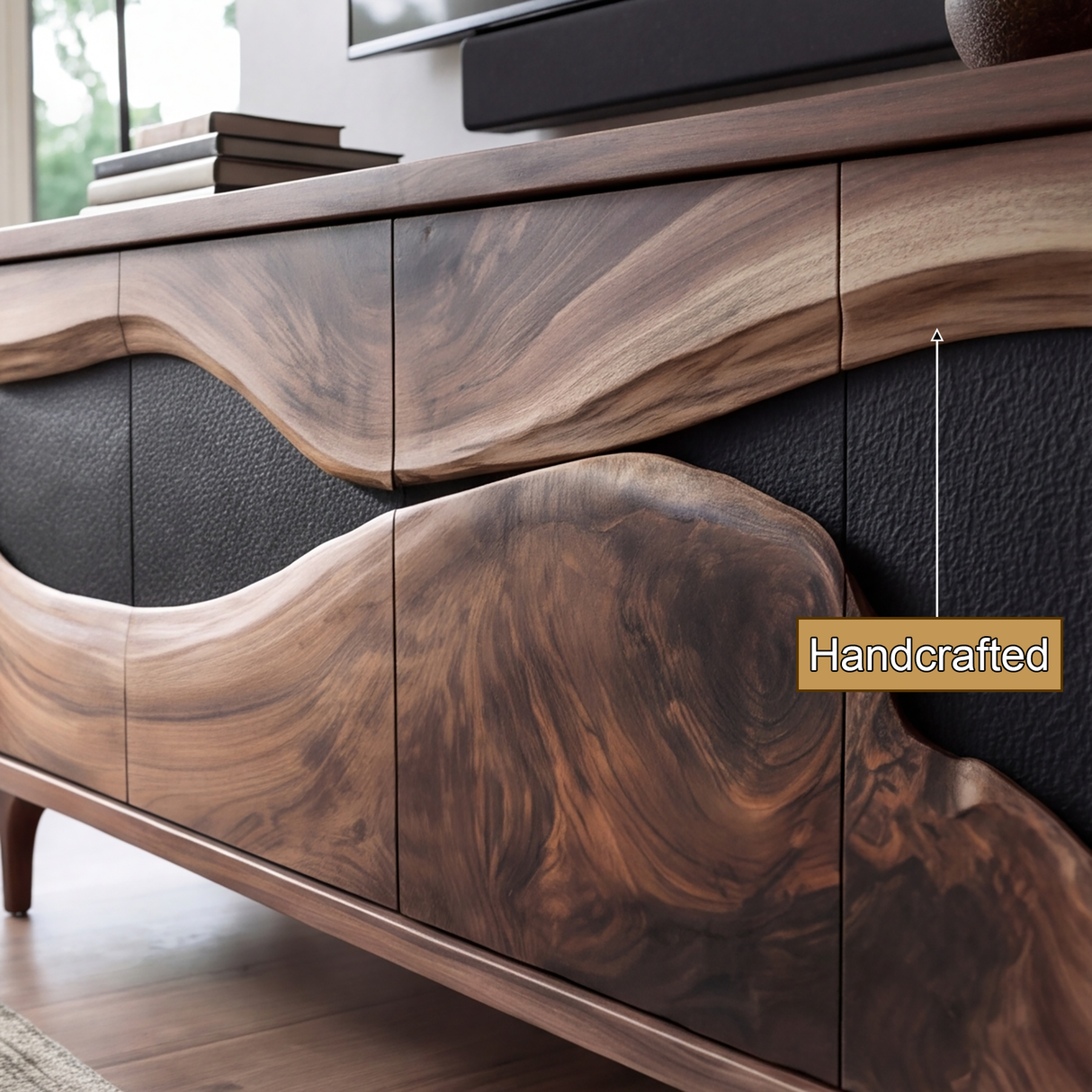 Zorvane Live Edge Solid Wood TV Cabinet - Timberustic TV Cabinet