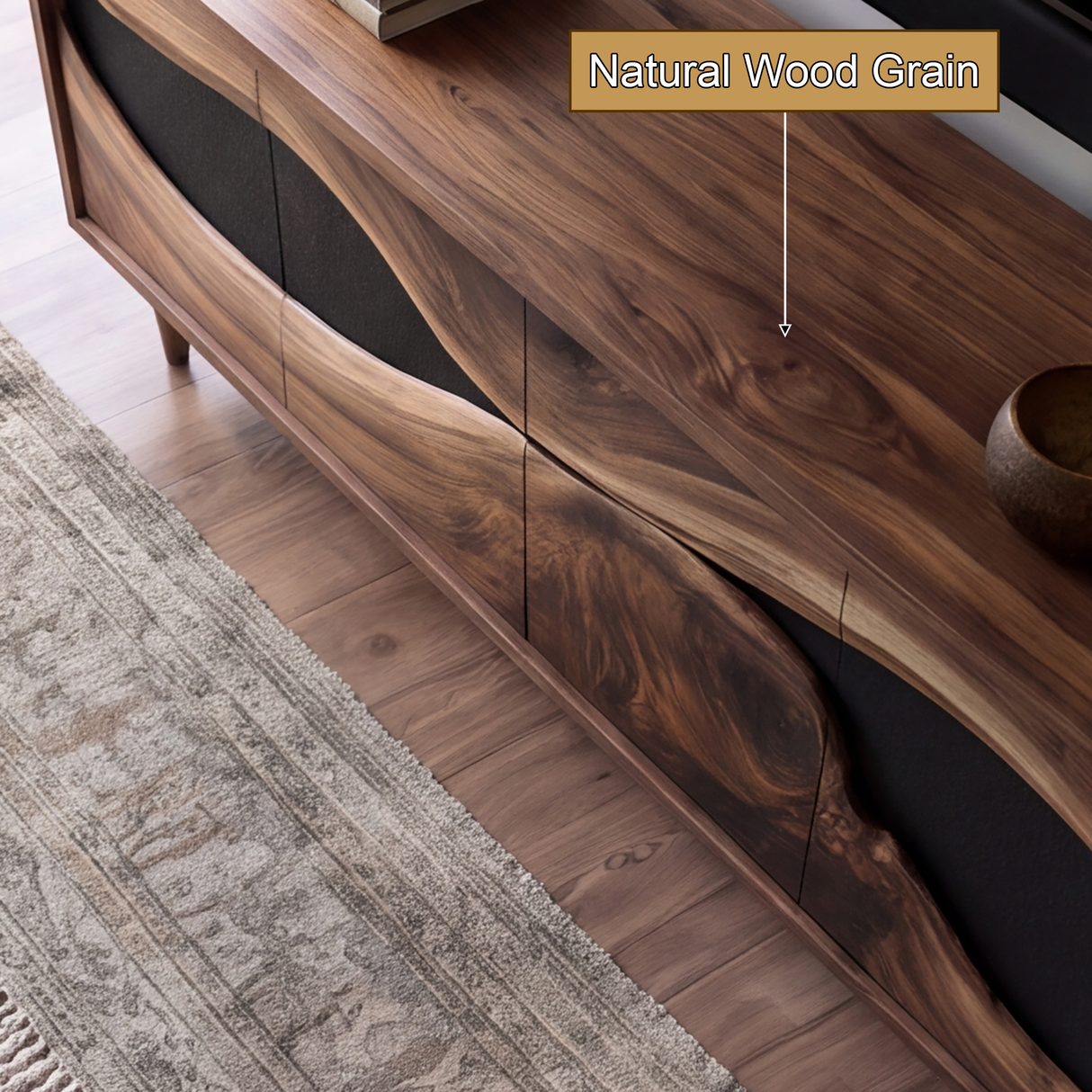 Zorvane Live Edge Solid Wood TV Cabinet - Timberustic TV Cabinet