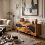 Zorvane Live Edge Solid Wood TV Cabinet Teak - Timberustic TV Cabinet