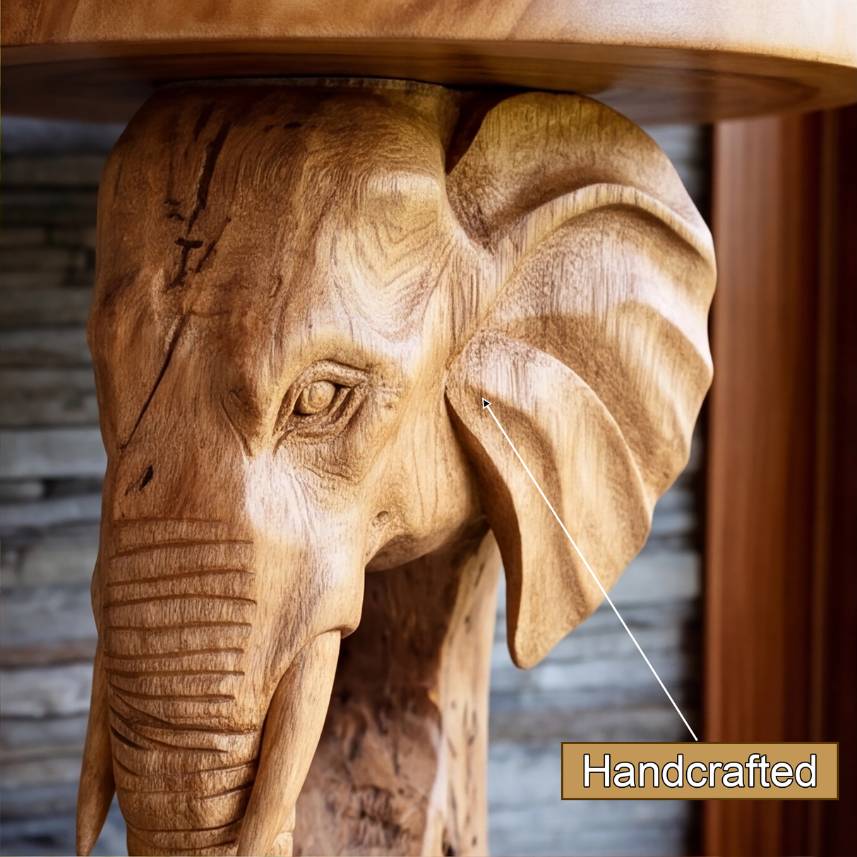 Zorvane Sculpted Solid Wood Pedestal Stand - Timberustic Pedestal Stand