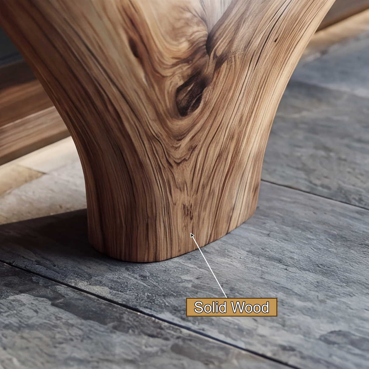 Zorvane Solid Wood Sculpted Console Table - Timberustic Console Table