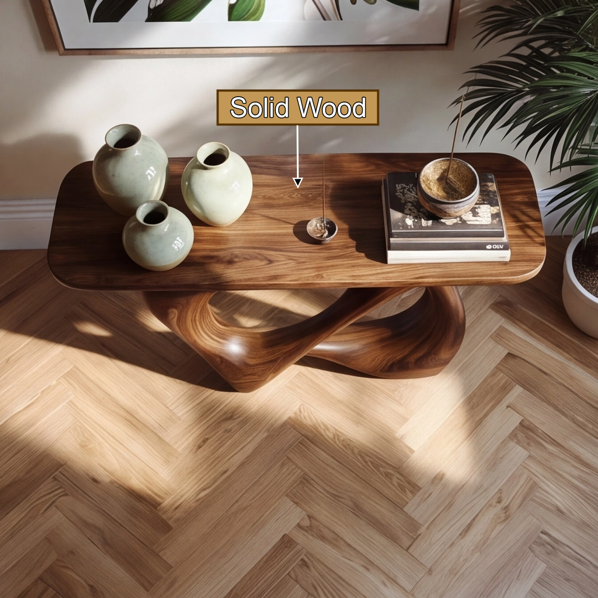 Zorvannis Sculpted Solid Wood Console Table - Timberustic Console Table