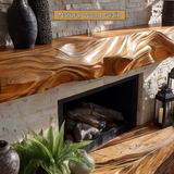 Zorveth Handcrafted Solid Wood Fireplace Mantel Shelf - Timberustic Fireplace Mantel Shelf