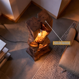 Zorveth Sculpted Solid Wood Floor Lamp - Timberustic Floor Lamp