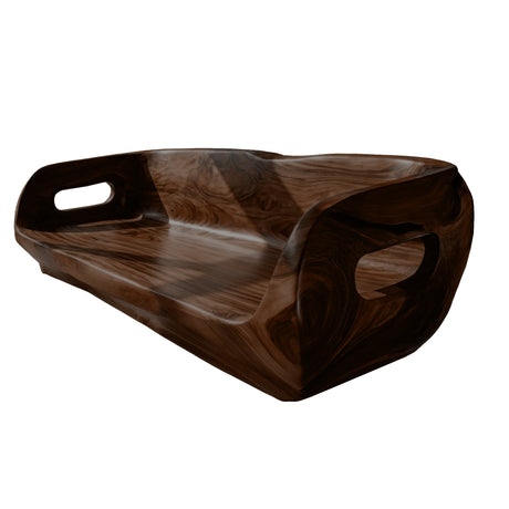 Zorveth Solid Wood Sculpted Sofa Dark Walnut - Timberustic Sofa