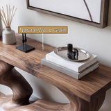 Zorvethis Sculpted Solid Wood Console Table - Timberustic Console Table