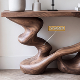 Zorvethis Sculpted Solid Wood Console Table - Timberustic Console Table