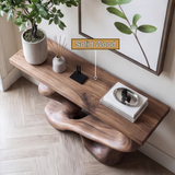 Zorvethis Sculpted Solid Wood Console Table - Timberustic Console Table