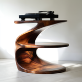 Zorvyn Handcrafted Solid Wood Record Player Stand