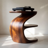 Zorvyn Handcrafted Solid Wood Record Player Stand
