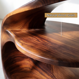 Zorvyn Handcrafted Solid Wood Record Player Stand