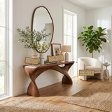 Zorvyn Sculpted Solid Wood Console Table - Timberustic Console Table