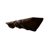 Zorynth Wave-Carved Solid Wood Fireplace Mantel Shelf Dark Walnut - Timberustic Fireplace Mantel Shelf