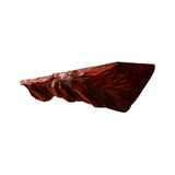 Zorynth Wave-Carved Solid Wood Fireplace Mantel Shelf Mahogany - Timberustic Fireplace Mantel Shelf