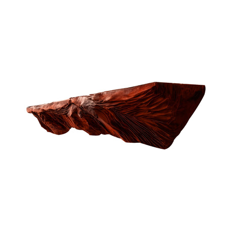 Zorynth Wave-Carved Solid Wood Fireplace Mantel Shelf Mahogany - Timberustic Fireplace Mantel Shelf