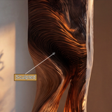 Zoryth Sculpted Solid Wood Floor Lamp - Timberustic Floor Lamp