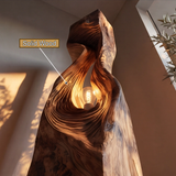 Zoryth Sculpted Solid Wood Floor Lamp - Timberustic Floor Lamp