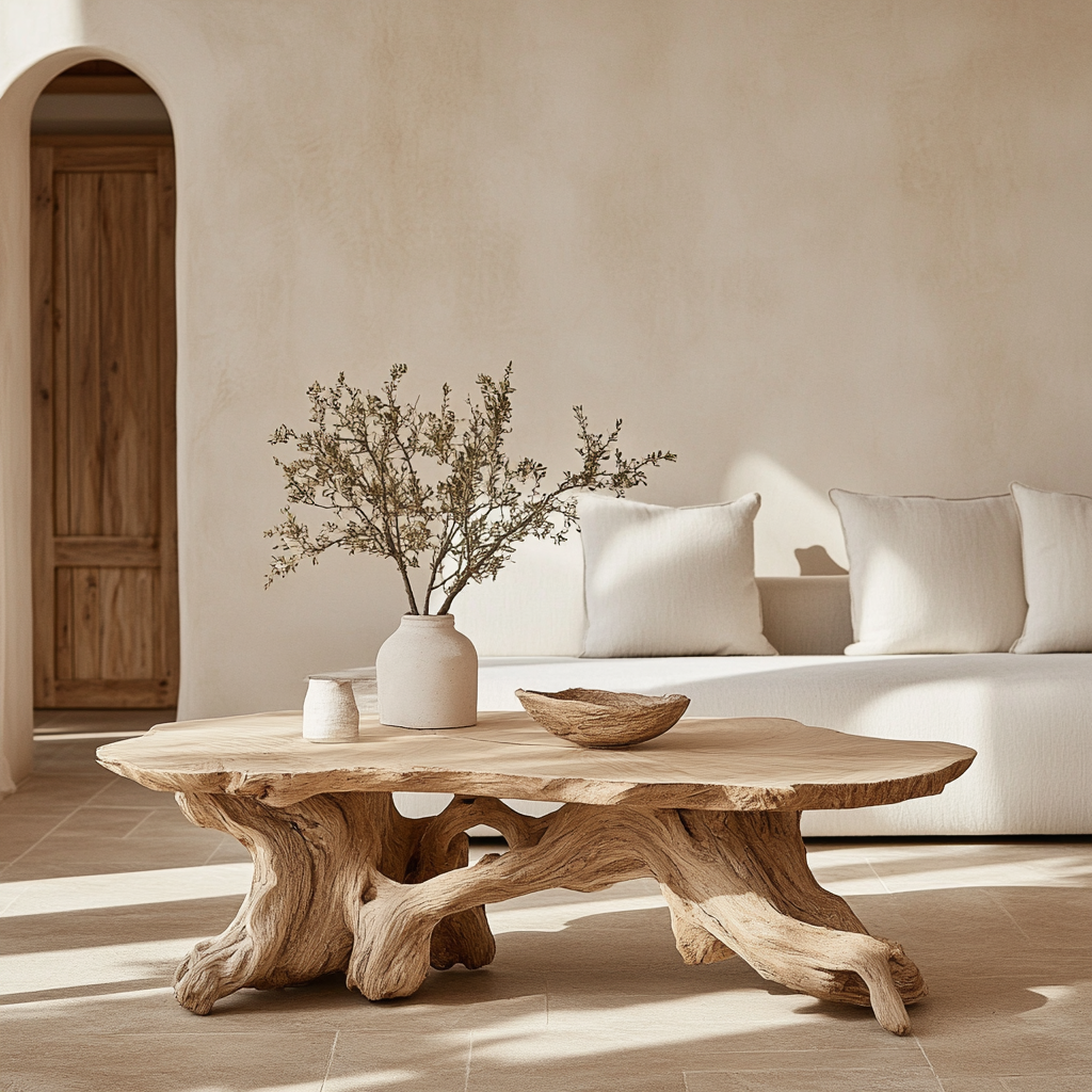 Zylara Live Edge Solid Wood Coffee Table - Timberustic Coffee Table