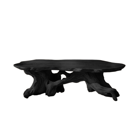 Zylara Live Edge Solid Wood Coffee Table Black - Timberustic Coffee Table