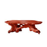 Zylara Live Edge Solid Wood Coffee Table Mahogany - Timberustic Coffee Table