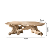 Zylara Live Edge Solid Wood Coffee Table - Timberustic Coffee Table
