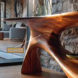 Zylarith Sculpted Solid Wood Console Table - Timberustic Console Table