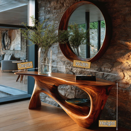 Zylarith Sculpted Solid Wood Console Table - Timberustic Console Table