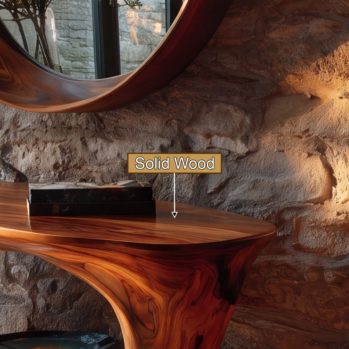 Zylarith Sculpted Solid Wood Console Table - Timberustic Console Table