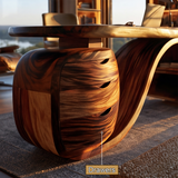 Zyphoria Handcrafted Solid Wood Desk with Drawers - Timberustic Desk With Drawers