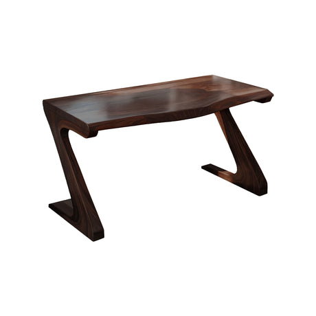 Zyra Curved Solid Wood Sculptural Desk