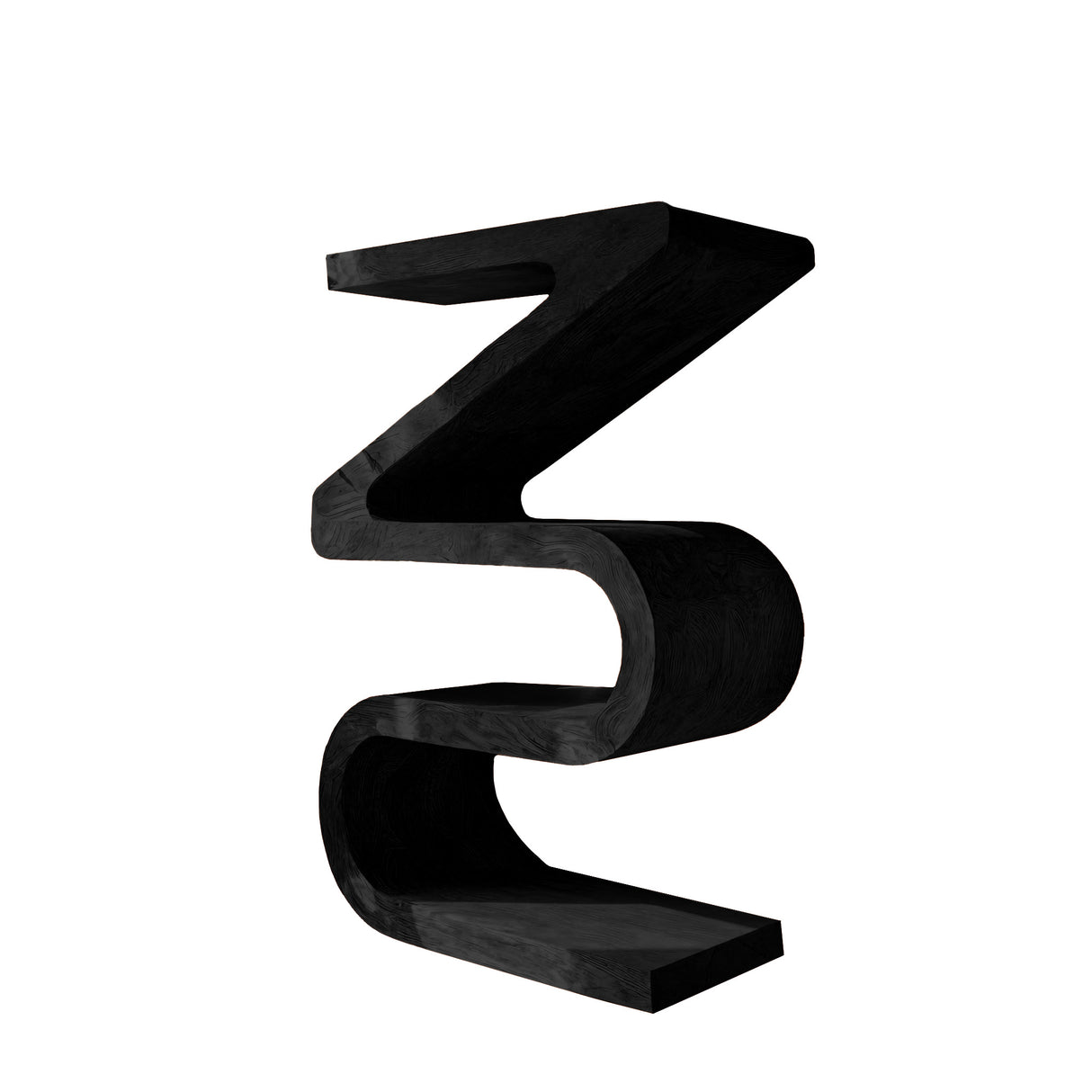 Zyra Sculpted Solid Wood Decorative Bookshelf Black - Timberustic Decorative Bookshelf
