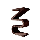 Zyra Sculpted Solid Wood Decorative Bookshelf Dark Walnut - Timberustic Decorative Bookshelf