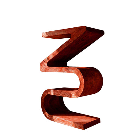 Zyra Sculpted Solid Wood Decorative Bookshelf Mahogany - Timberustic Decorative Bookshelf