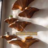 Zyrelith Sculpted Solid Wood Mushroom Floating Shelf SPA489464 - Timberustic Floating Shelf