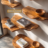 Zyrelith Sculpted Solid Wood Mushroom Floating Shelf SPA489464 - Timberustic Floating Shelf