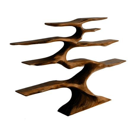 Zyrelith Sculpted Solid Wood Tree Bookshelf Brown - Timberustic Tree Bookshelf