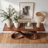 Zyrenza Sculpted Solid Wood Console Table - Timberustic Console Table