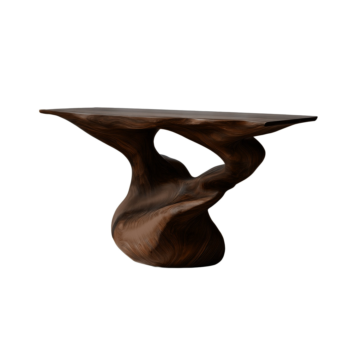 Zythera Sculpted Solid Wood Console Table