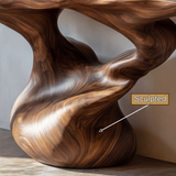 Zythera Sculpted Solid Wood Console Table