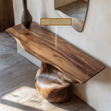 Zythera Sculpted Solid Wood Console Table