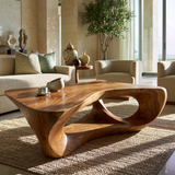 Thalorix Handcrafted Solid Wood Coffee Table Brown - TimbeRustic Coffee Table