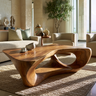 Thalorix Handcrafted Solid Wood Coffee Table Brown - TimbeRustic Coffee Table